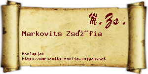 Markovits Zsófia névjegykártya