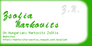 zsofia markovits business card